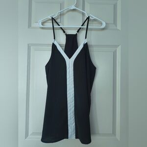Black and White Strappy Tank Top